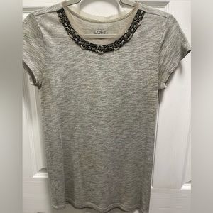Ann Taylor Grey Tee Sz XS